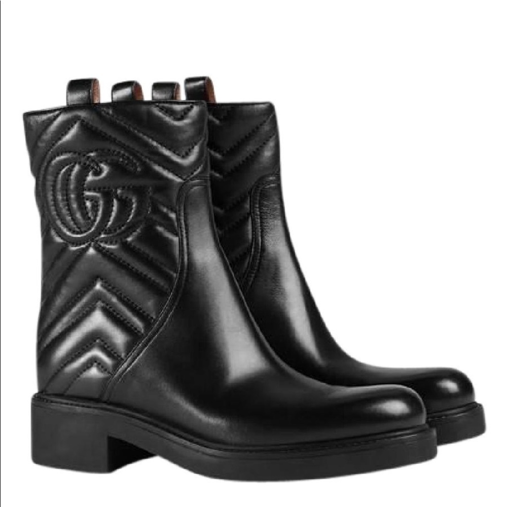 Gucci Marmont Leather boots